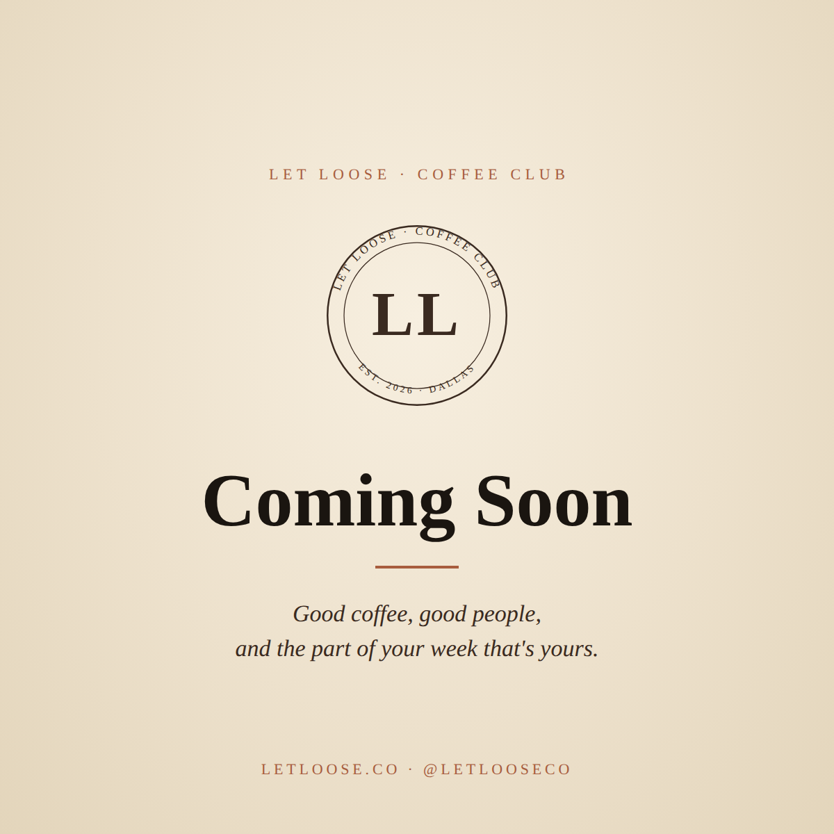 LET LOOSE Coffee Club Cap